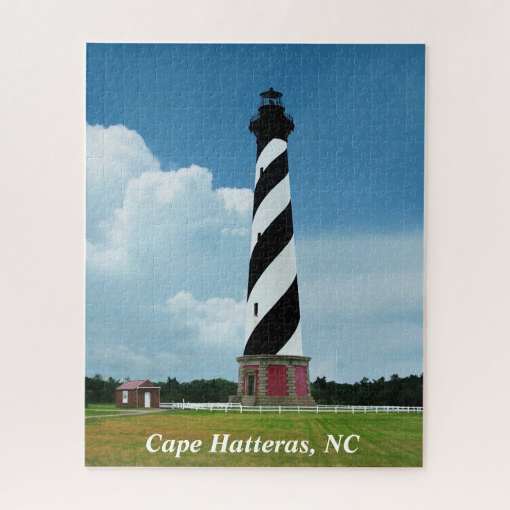 Outer Banks NC Lighthouse Cape Hatteras Jigsaw Puzzle | Zazzle