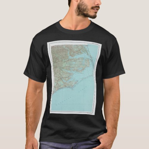 Outer Banks NC Map 1993 North Carolina Coast Atl T_Shirt