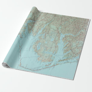 Outer Banks NC Map (1993) Wrapping Paper