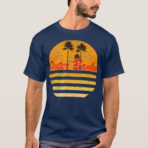 Outer Banks NC Vintage Retro  70s Throwback Surf T_Shirt