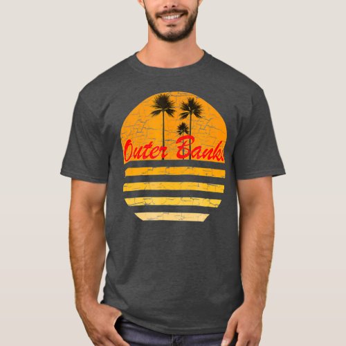 Outer Banks NC Vintage Retro  70s Throwback Surf T_Shirt