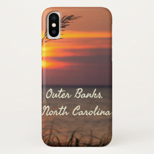 Outer Banks North Carolina Beach Sunset Orange Sky iPhone X Case
