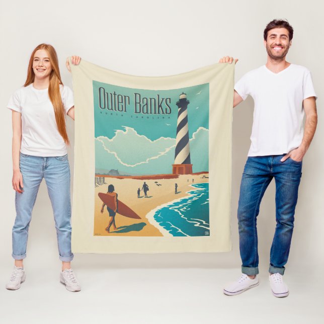 Outer Banks | North Carolina Fleece Blanket (In Situ)