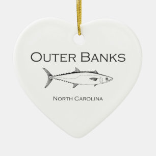 Outer Banks North Carolina King Mackerel Ceramic Ornament