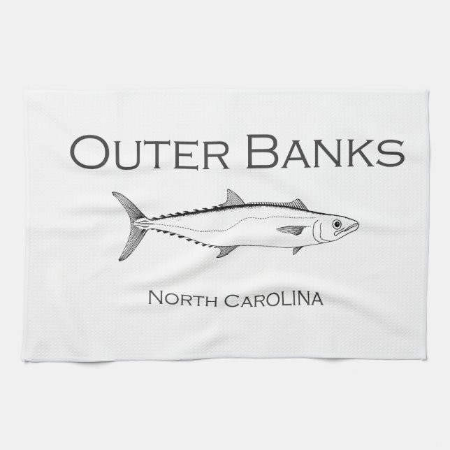 Outer Banks North Carolina King Mackerel Towel (Horizontal)