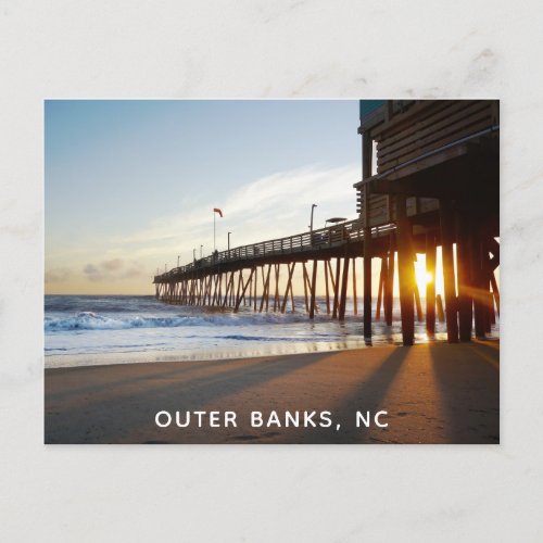 Outer Banks North Carolina OBX Avalon Fishing Pier Postcard