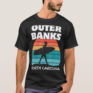 OUTER BANKS NORTH CAROLINA SURF VINTAGE SUNSET SUR T-Shirt