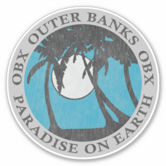 Outer Banks OBX Paradise On Earth (Silver) Sticker