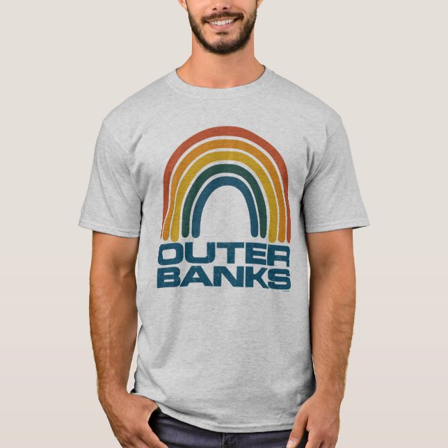 Outer Banks OBX Rainbow T-Shirt (Front)