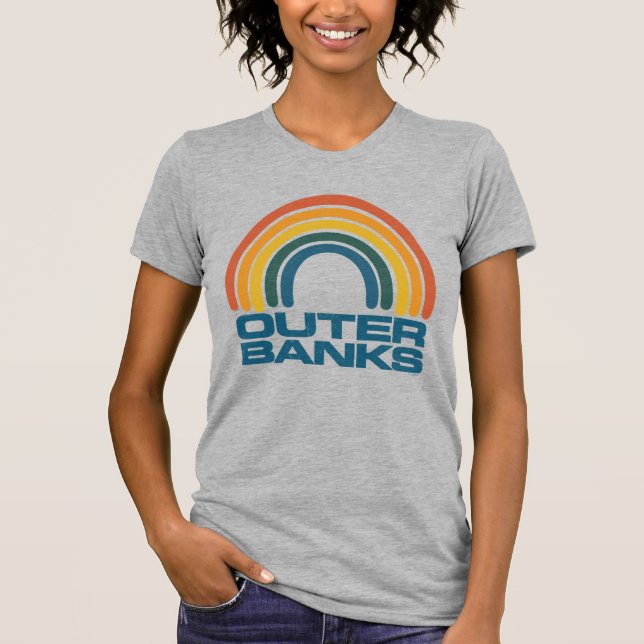 Outer Banks OBX Rainbow T-Shirt (Front)