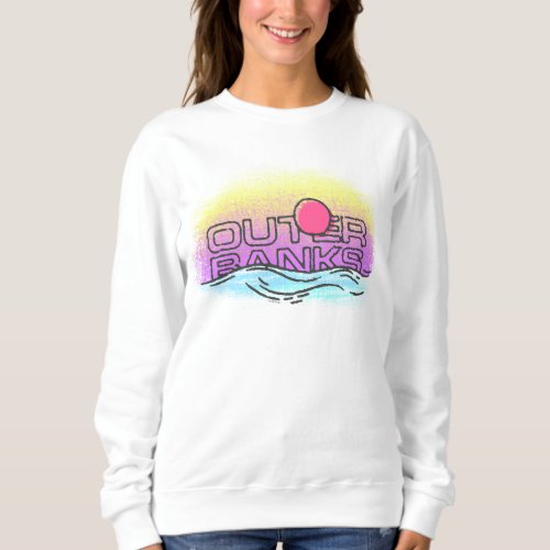 Outer Banks OBX TextuRed Sunset Sweatshirt
