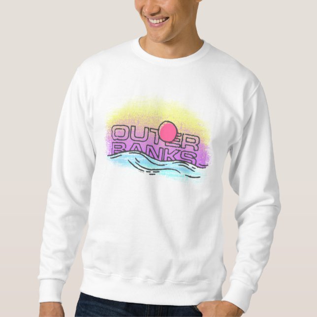 Outer Banks OBX TextuRed Sunset Sweatshirt (Front)