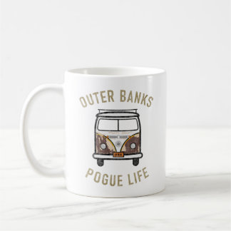 Outer Banks OBX Van Pogue Life Gold Vintage Coffee Mug