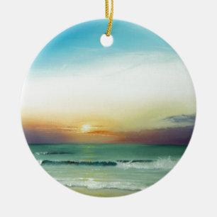Outer Banks Sunrise Ceramic Ornament