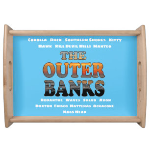 Outer Banks Sunrise Text And Towns OBX Serving Tray