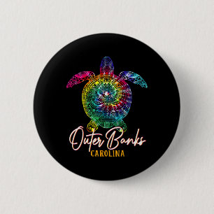 Outer Banks Tie Dye Sea Turtle Carolina Family Vac Button