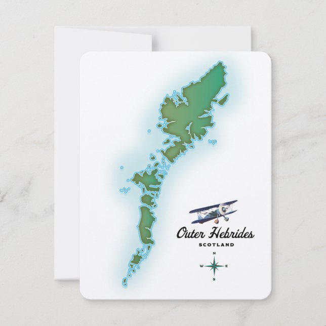Outer Hebrides Scotland map (Front)