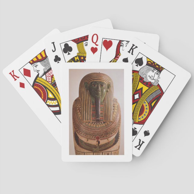 Outer lid of the sarcophagus of Psametik I (664-61 Poker Cards (Back)