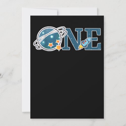 Outer Space 1 Year Old Birthday Graphic 1st Birthd Save The Date