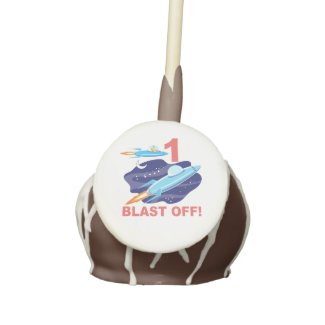 Outer Space 1st Birthday Cake Pops
