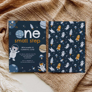 Outer Space 1st Birthday Party Invitation Theme