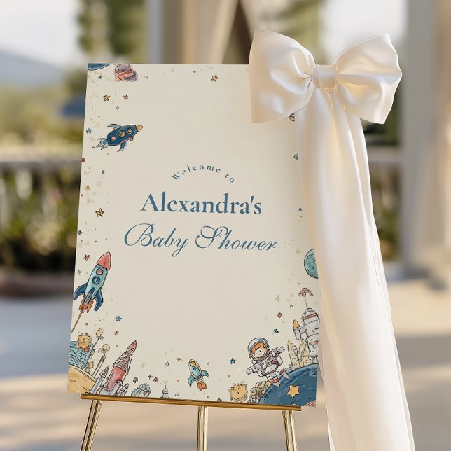 Outer Space Adventure Baby Shower Foam Board (Creator Uploaded)