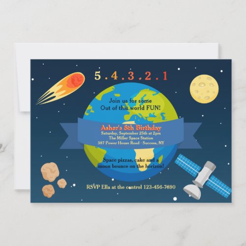 Outer Space Adventure Invitation