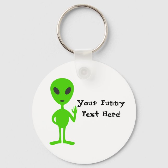 Outer Space Alien Keychain (Front)