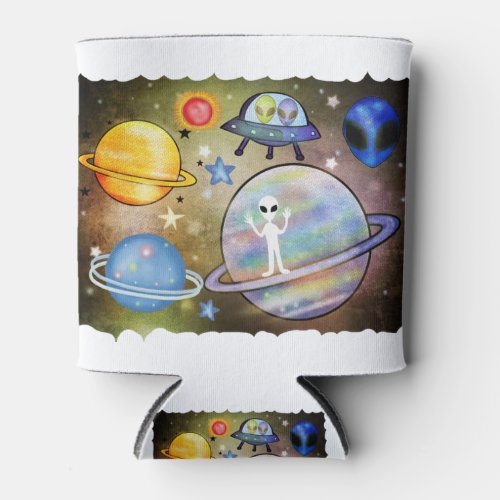 Outer space alien saturn galaxy space art can cooler