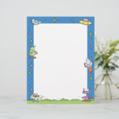 Outer Space Aliens Letterhead (Standing Front)