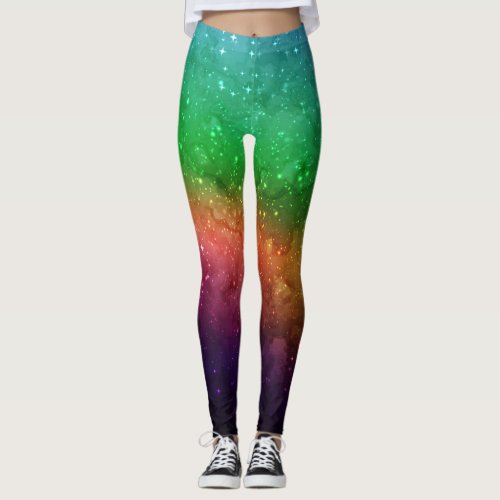 Outer Space And Galaxy Leggings