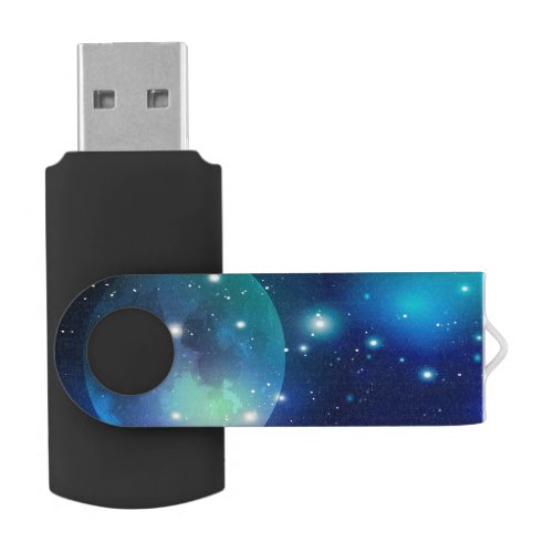Outer Space and Stars Flash Drive