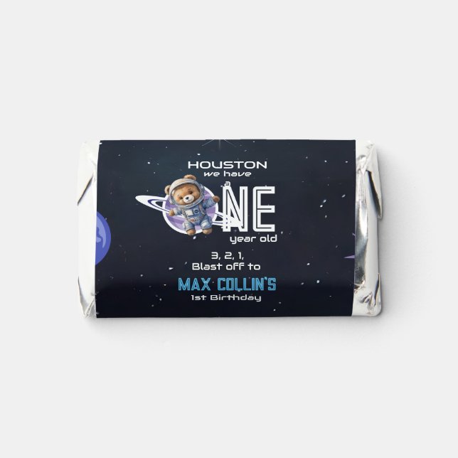 Outer Space Astronaut 1st Birthday Hershey's Miniatures (Front)