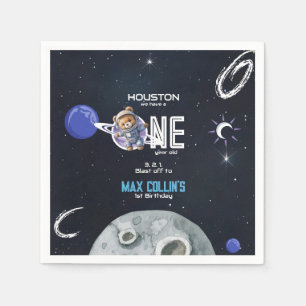 Outer Space Astronaut 1st Birthday Napkins