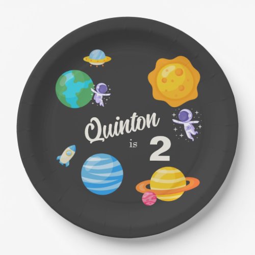Outer Space Astronaut 2nd Birthday Paper Plates