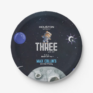 Outer Space Astronaut Any Age Birthday Paper Plates