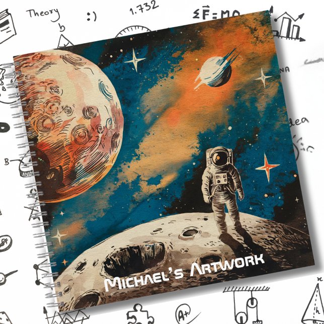Outer Space Astronaut,Astronomy Colorful Sketch Notebook (Creator Uploaded)