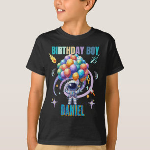 Outer Space Astronaut Birthday Boy  T-Shirt