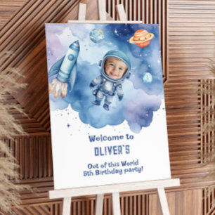 Outer Space Astronaut birthday photo welcome Foam Board