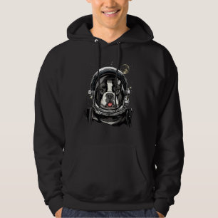 Outer Space Astronaut French Bulldog Frenchie Dog  Hoodie