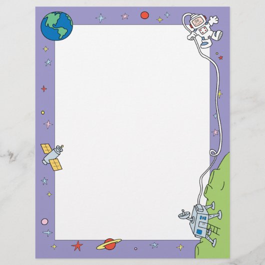 Outer Space Astronaut Letterhead (Front)