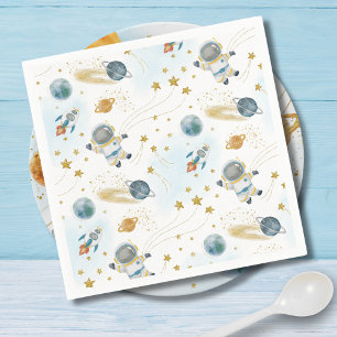 Outer Space Astronaut Pattern Napkins