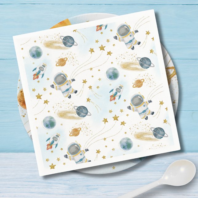 Outer Space Astronaut Pattern Napkins (Creator Uploaded)