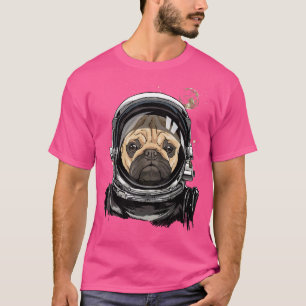 Outer Space Astronaut Pug Puppy Pet Animal Pug Dog T-Shirt