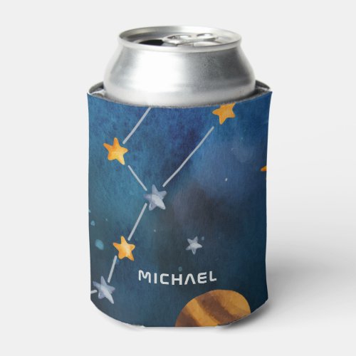 Outer Space Astronaut Shuttle Personalized Can Cooler