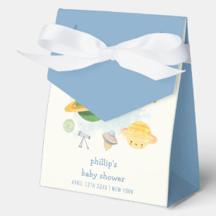 Outer Space Astronaut Spaceship Boy Baby Shower Favor Boxes
