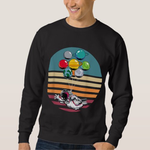 Outer Space Astronomy Cosmonaut Retro Astronaut Sweatshirt
