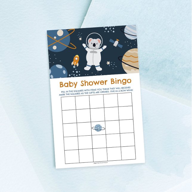 Outer Space Baby Shower Bingo Game  (Creator Uploaded)