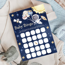 Outer Space Baby Shower Bingo Game Card