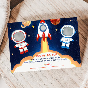 Outer Space Baby Shower Diaper Raffle Ticket Encl Enclosure Card
